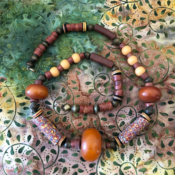 African Trading Bead Necklace - Picture 1 of 14